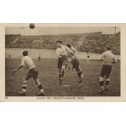 AMSTERDAM OLYMPICS 1928 FOOTBALL FINAL POSTCARD (URUGUAY V ARGENTINA)