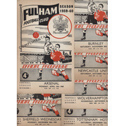 FULHAM 1959-60 FOOTBALL PROGRAMMES (X6) - FROM THE COLLECTION OF BRIAN GLANVILLE
