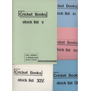 CARL HOWARD OF WELLINGBOROUGH CRICKET BOOKS 1982-87 CATALOGUES (X5)