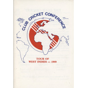 CLUB CRICKET CONFERENCE TOUR TO WEST INDIES 1989 BROCHURE