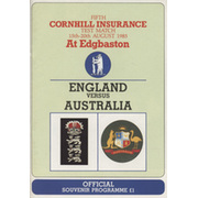 ENGLAND V AUSTRALIA 1985 5TH TEST (EDGBASTON) CRICKET PROGRAMME