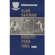 ALAN OAKMAN (SUSSEX) 1965 CRICKET BENEFIT BROCHURE