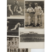 ENGLAND 1928-29 CRICKET TOUR TO AUSTRALIA - GROUP OF 9 PRESS PHOTOGRAPHS