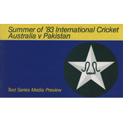 PAKISTAN CRICKET TOUR TO AUSTRALIA 1983-84 MEDIA PREVIEW