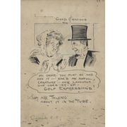 THOMAS DOWNEY 1909 ORIGINAL GOLF CARTOON