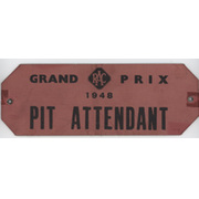 1948 BRITISH GRAND PRIX PIT ATTENDANT ARMBAND