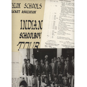 CEYLON SCHOOLS CRICKET ASSOCIATION: INDIAN SCHOOLBOY TOUR 1964 BROCHURE
