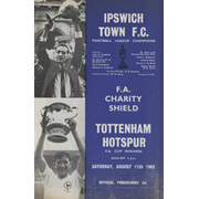 IPSWICH TOWN V TOTTENHAM HOTSPUR 1962 (CHARITY SHIELD) FOOTBALL PROGRAMME