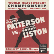 FLOYD PATTERSON V SONNY LISTON 1962 BOXING PROGRAMME