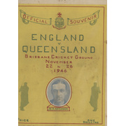 QUEENSLAND  V ENGLAND 1946-47 (BRISBANE) CRICKET PROGRAMME