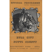 HULL CITY V NOTTS COUNTY 1952-53 FOOTBALL PROGRAMME