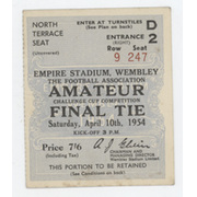 CROOK TOWN V BISHOP AUCKLAND 1954 AMATEUR CUP FINAL FOOTBALL TICKET