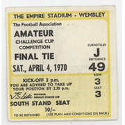 ENFIELD V DAGENHAM 1970 AMATEUR CUP FINAL FOOTBALL TICKET