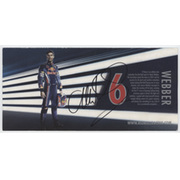 MARK WEBBER (AUSTRALIA) SIGNED MOTOR RACING CARD