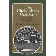 CHELTENHAM GOLD CUP 1974 RACECARD