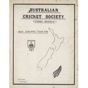 AUSTRALIAN CRICKET SOCIETY (SYDNEY BRANCH) CRICKET TOUR TO NEW ZEALAND 1978 BROCHURE