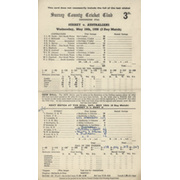 SURREY V AUSTRALIANS 1956 (LAKER 10 WICKETS) CRICKET SCORECARD