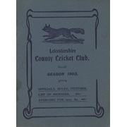 LEICESTERSHIRE COUNTY CRICKET CLUB YEAR BOOK 1903