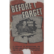 BEFORE I FORGET (AUTHOR DIED IN MUNICH AIR DISASTER)