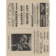 WRESTLING FLYER 1966 (FAIRFIELD HALL, CROYDON) - INCLUDING RAY HUNTER, BRUNO ELRINGTON ETC.