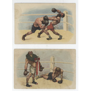 GERMAN BOXING POSTCARDS X 2