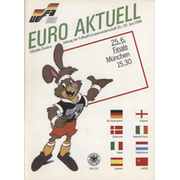 RUSSIA V NETHERLANDS 1988 (EUROPEAN CHAMPIONSHIPS FINAL) FOOTBALL PROGRAMME