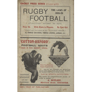 RUGBY FOOTBALL - THE LAWS OF 1928/29