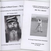 A SERVICE COMMEMORATING THE CENTENARY OF THE DEATH OF DR. W.G. GRACE (PLUS ASSOCIATED ANTHOLOGY - 2 ITEMS)