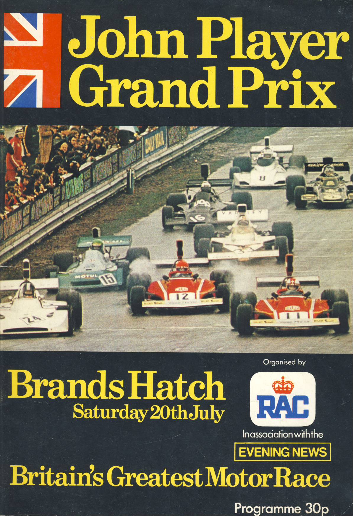 BRITISH GRAND PRIX 1974 OFFICIAL PROGRAMME Grands Prix Programmes