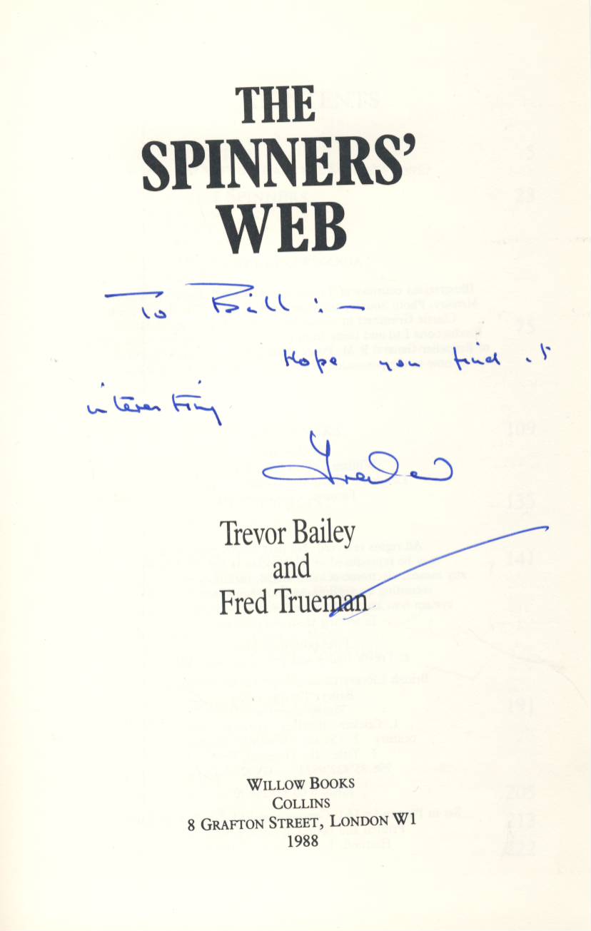 THE SPINNERS' WEB Classic & Rare Cricket Books