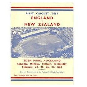 NEW ZEALAND V ENGLAND 1963 (EDEN PARK) CRICKET PROGRAMME