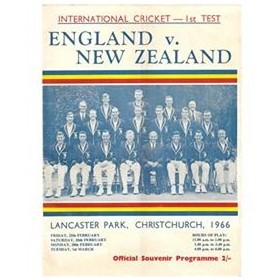 NEW ZEALAND V ENGLAND 1965-66 (LANCASTER PARK) CRICKET PROGRAMME