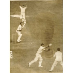 ENGLAND V WEST INDIES 1957 (SMITH CAUGHT BY EVANS) CRICKET PHOTOGRAPH
