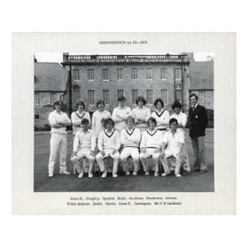 GORDONSTOUN 1ST XI CRICKET TEAM 1978 (INCLUDES PRINCE ANDREW) PHOTOGRAPH