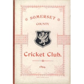 SOMERSET COUNTY CRICKET CLUB 1894-95 (YEARBOOK)