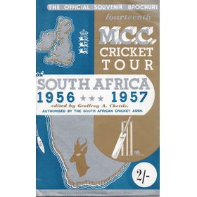 CRICKETERS FROM ENGLAND: OFFICIAL SOUVENIR BROCHURE FOR THE 1956-7 M.C.C. TOUR OF SOUTH AFRICA