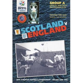 SCOTLAND V ENGLAND 1996 (EURO 96 GROUP A) FOOTBALL PROGRAMME