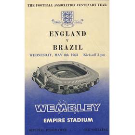 ENGLAND V BRAZIL 1963 FOOTBALL PROGRAMME