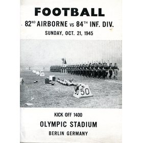 82ND AIRBORNE V 84TH INFANTRY DIVISION 1945 (AMERICAN FOOTBALL) PROGRAMME