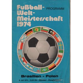 BRAZIL V POLAND (WORLD CUP 1974 - 3RD PLACE PLAY-OFF) FOOTBALL PROGRAMME