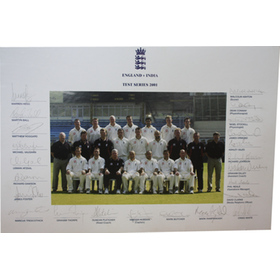 ENGLAND (TOUR TO INDIA) 2001 SIGNED CRICKET PHOTOGRAPH