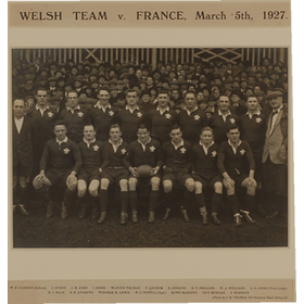 WALES V FRANCE 1927 RUGBY PHOTOGRAPH