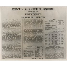 KENT V GLOUCESTERSHIRE 1937 (KENT SCORE 219 IN 71 MINUTES)