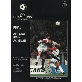 AJAX V AC MILAN 1995 (CHAMPIONS LEAGUE FINAL) FOOTBALL PROGRAMME