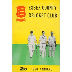 ESSEX COUNTY CRICKET CLUB ANNUAL 1958