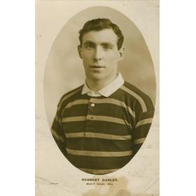 HERBERT GANLEY (HUDDERSFIELD) 1925 RUGBY LEAGUE POSTCARD