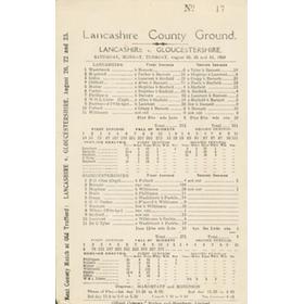 LANCASHIRE V GLOUCESTERSHIRE 1938 (OLD TRAFFORD)