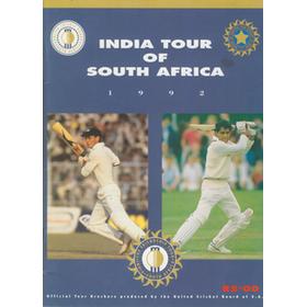 INDIA TOUR OF SOUTH AFRICA 1992