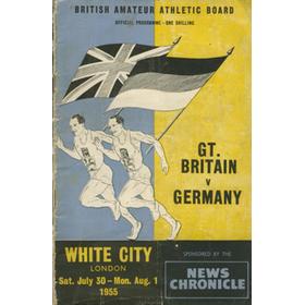 GREAT BRITAIN V GERMANY 1955 ATHLETICS PROGRAMME