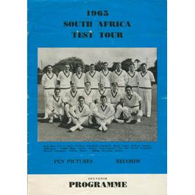 1965 SOUTH AFRICA TEST TOUR SOUVENIR PROGRAMME